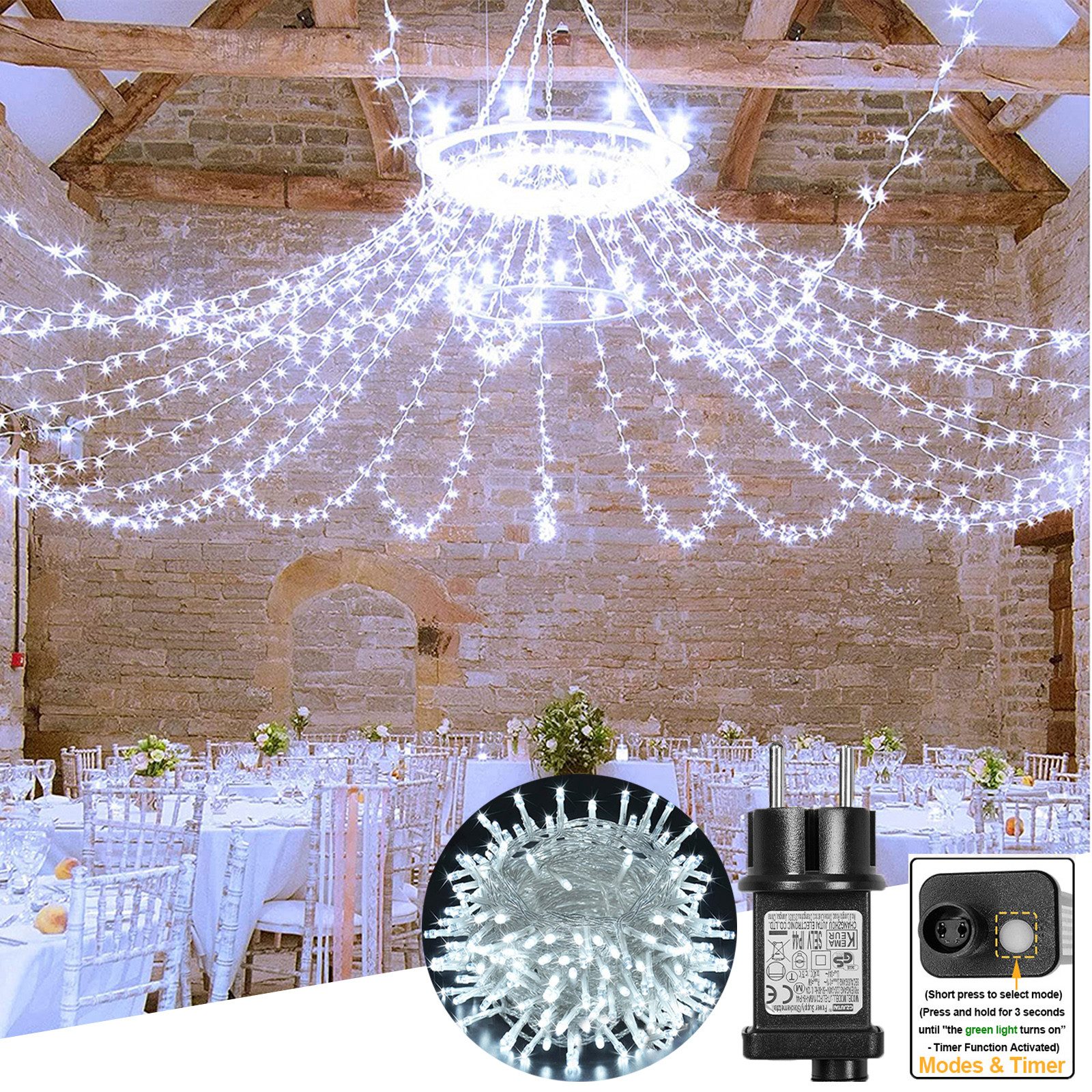 Qualra LED-Lichterkette 20/30/50/100 m LED-Lichterkette Weihnachten Lichter günstig online kaufen