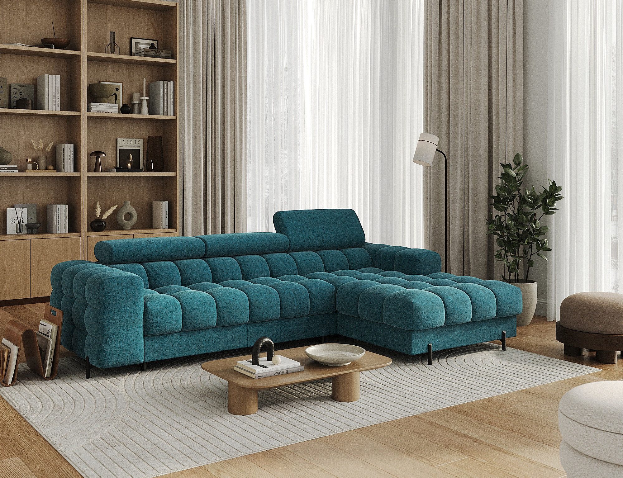 yourhouse24 Ecksofa L-Form Felro mit Schlaffunktion günstig online kaufen