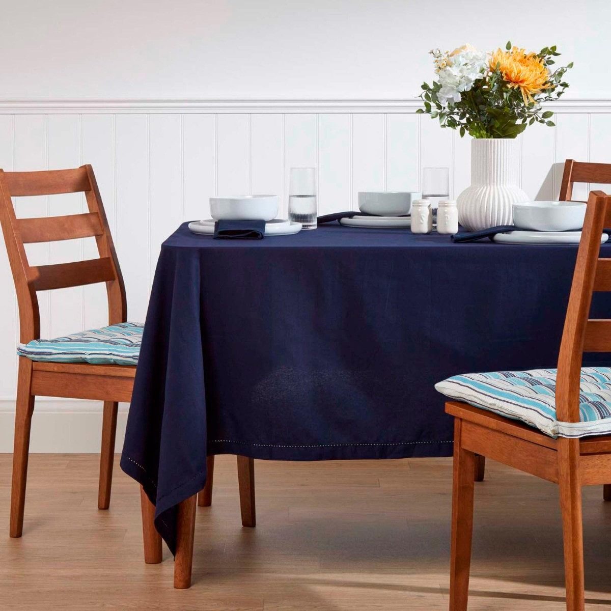 Homescapes Tischdecke Tischdecke dunkelblau – 137 günstig online kaufen