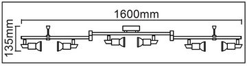 TRANGO LED Deckenspots, 3 Stufen dimmbar, 6-flammig 2991-68SD LED Deckenleuchte *OSCAR* in Chrom-Optik inkl. 6x 5 W 3-Stufen dimmbaren GU10 LED Leuchtmittel I Deckenlampe I Deckenstrahler I Deckenspots, Wohnzimmer Lampe schwenkbar und drehbar