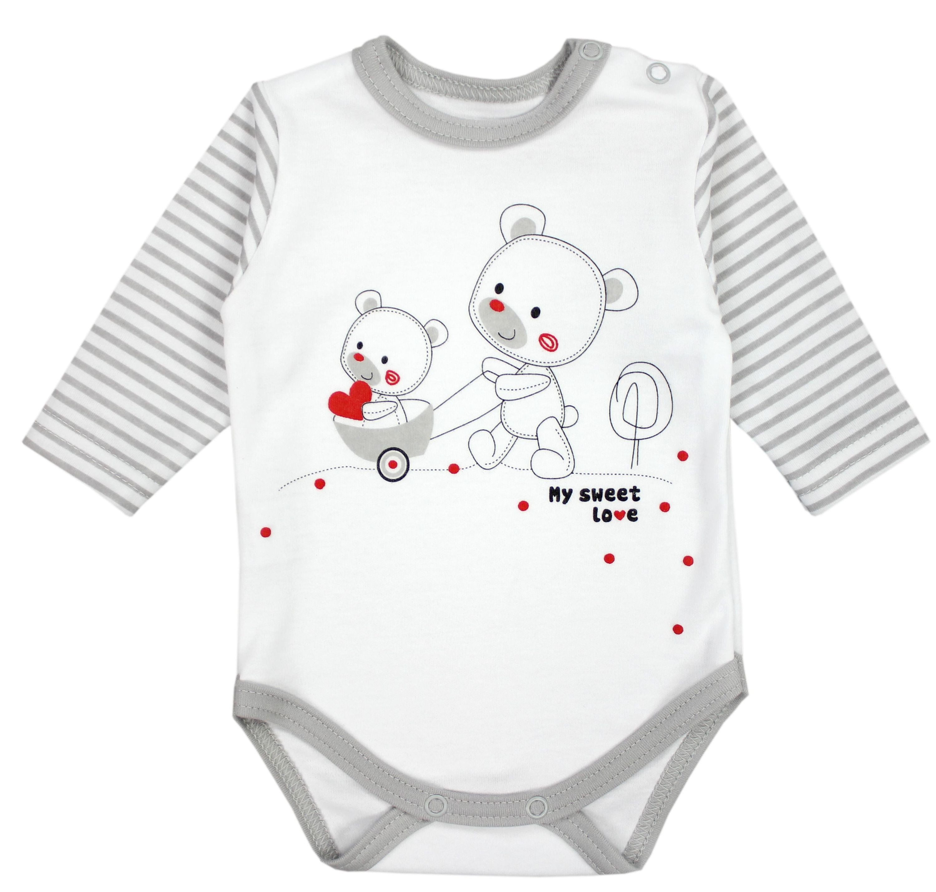 TupTam Langarmbody Baby Mädchen Jungen Bekleidungsset Langarmbody Hose Mütze mit Spruch
