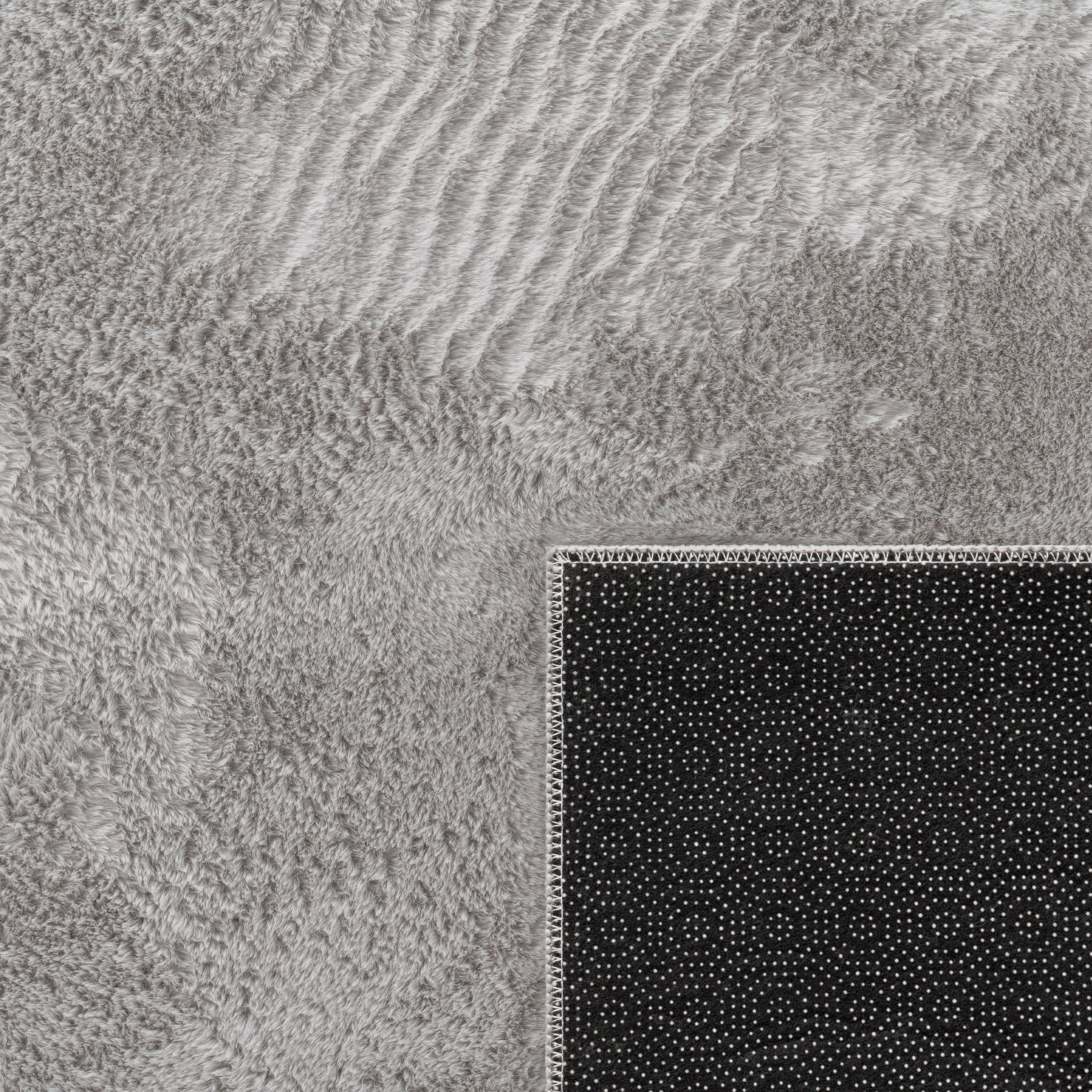 Paco Home Fellteppich Kunstfell Soft 380, rechteckig, Höhe: 14 mm, Langflor, Kuschelteppich - besonders weich, Uni-Farben