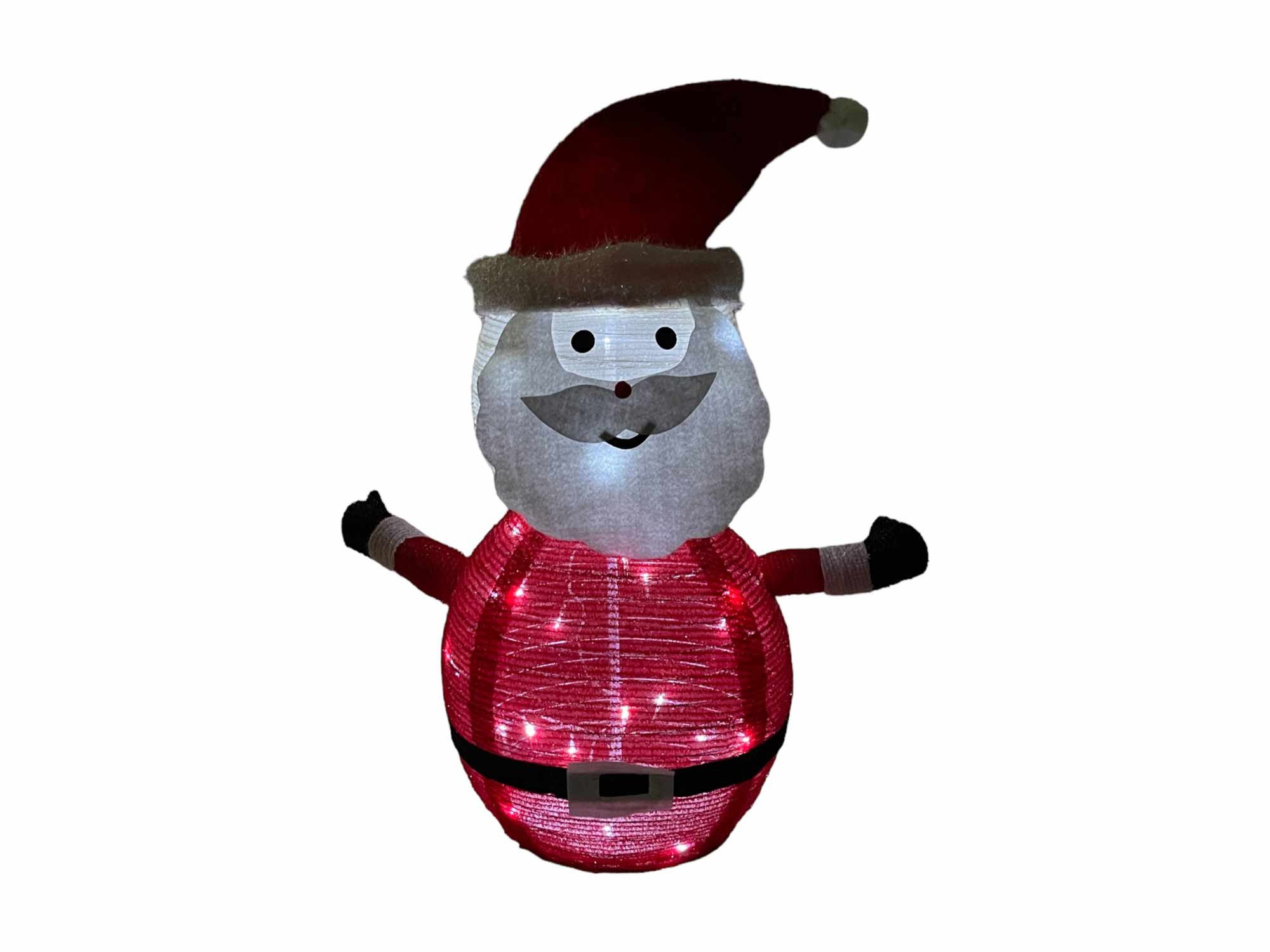 F-H-S International LED-Dekofigur (1 St), Weihnachtsmann Popup Timer Innen Außen 60x70cm