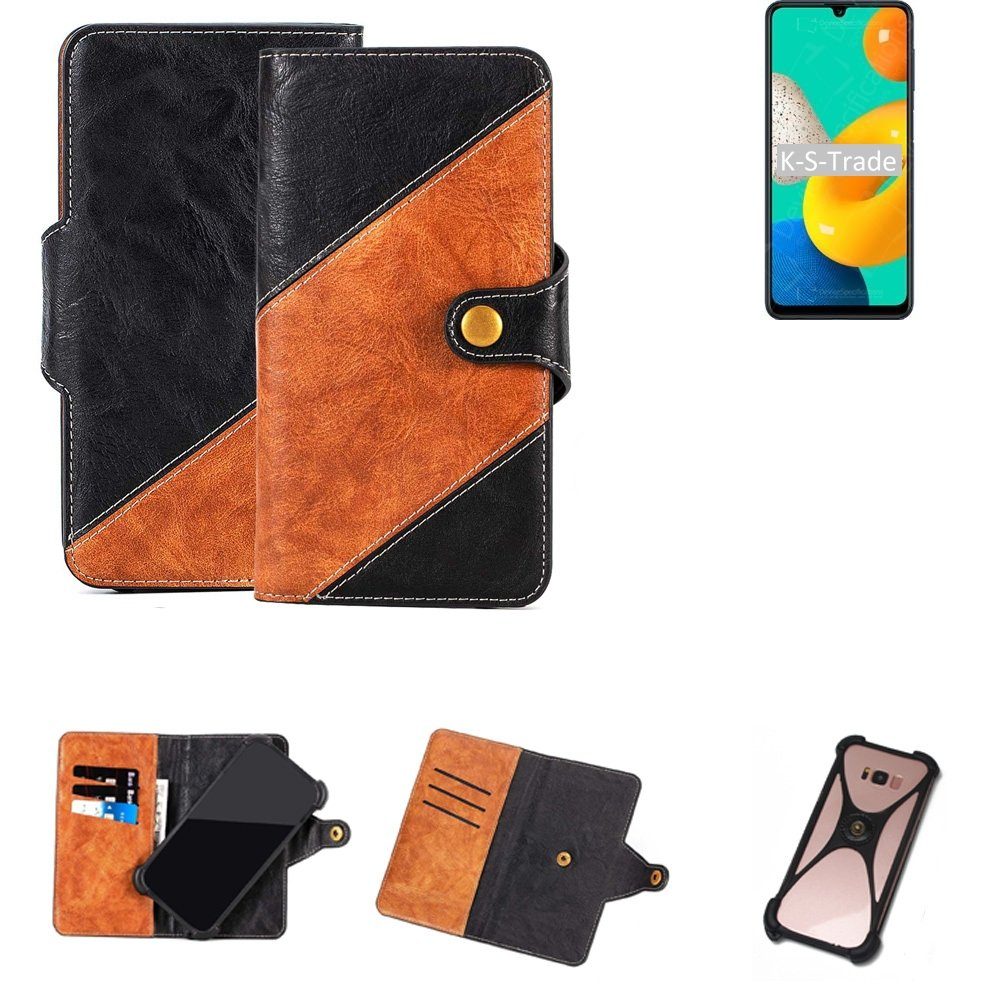 K-S-Trade Handyhülle für Samsung Galaxy M32, Handyhülle Schutzhülle Bookstyle Case Wallet-Case Handy Cover