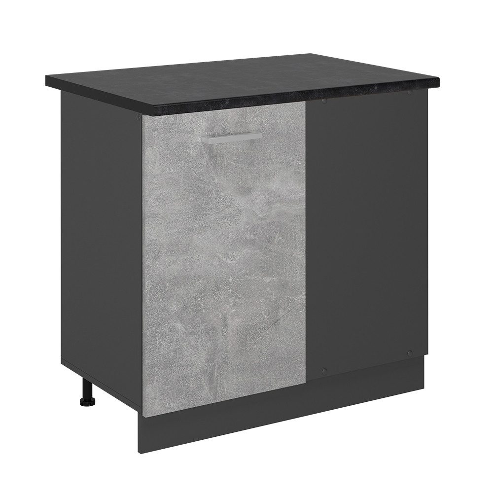 Vicco Eckunterschrank R-Line, Beton/Anthrazit, 86 cm, günstig online kaufen