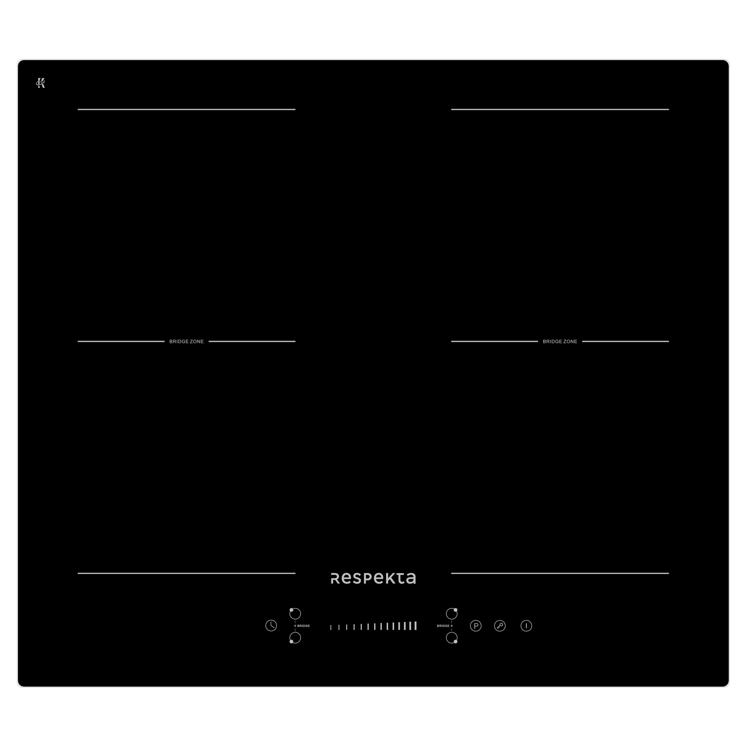 RESPEKTA Induktions-Kochfeld Alois 23000000001028, PAN-Sensor, ECO-Funktion, Touch Control mit Slider Steuerung