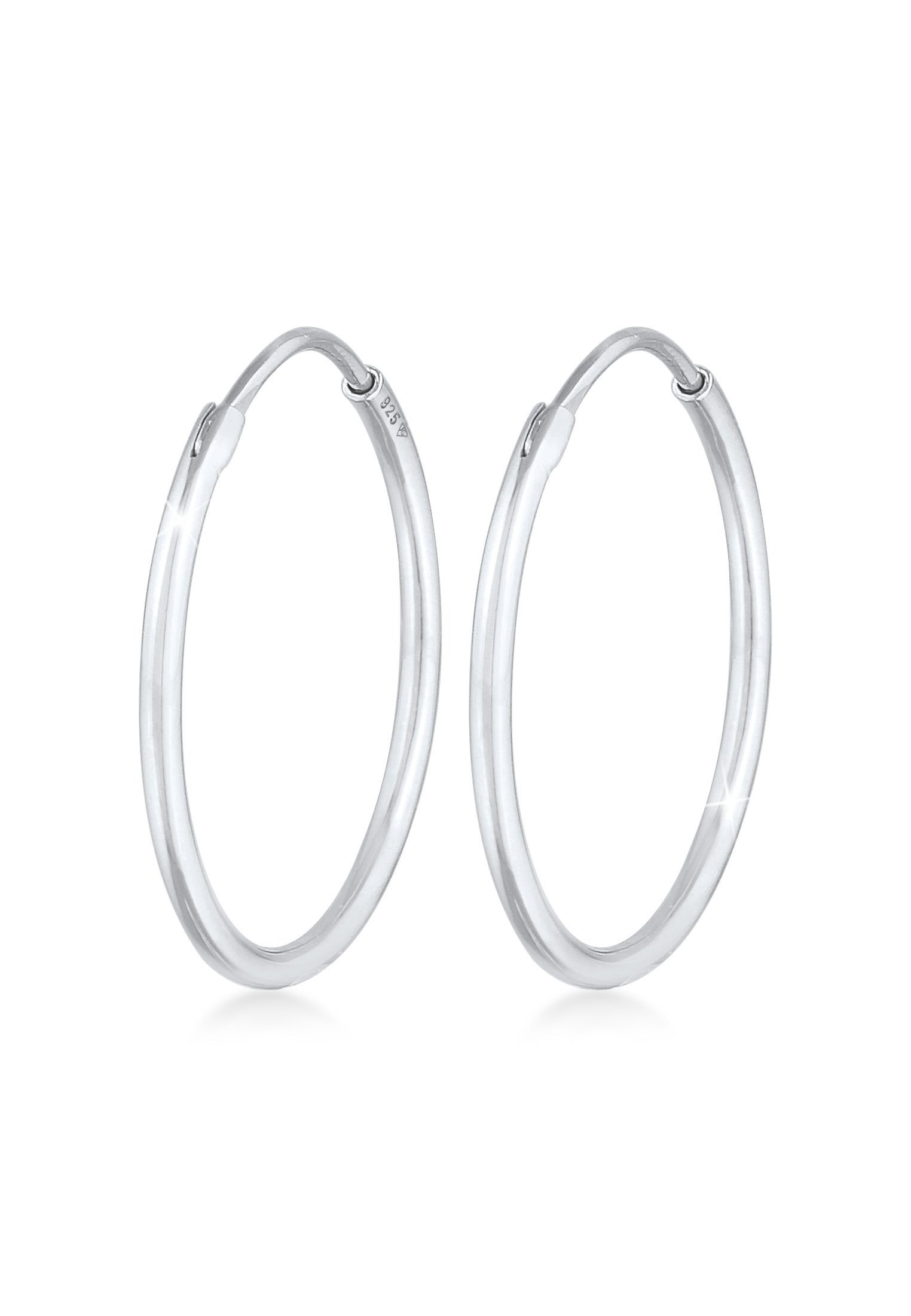 Paar Creolen Creolen Basic Klassisch (30 mm) 925 Silber