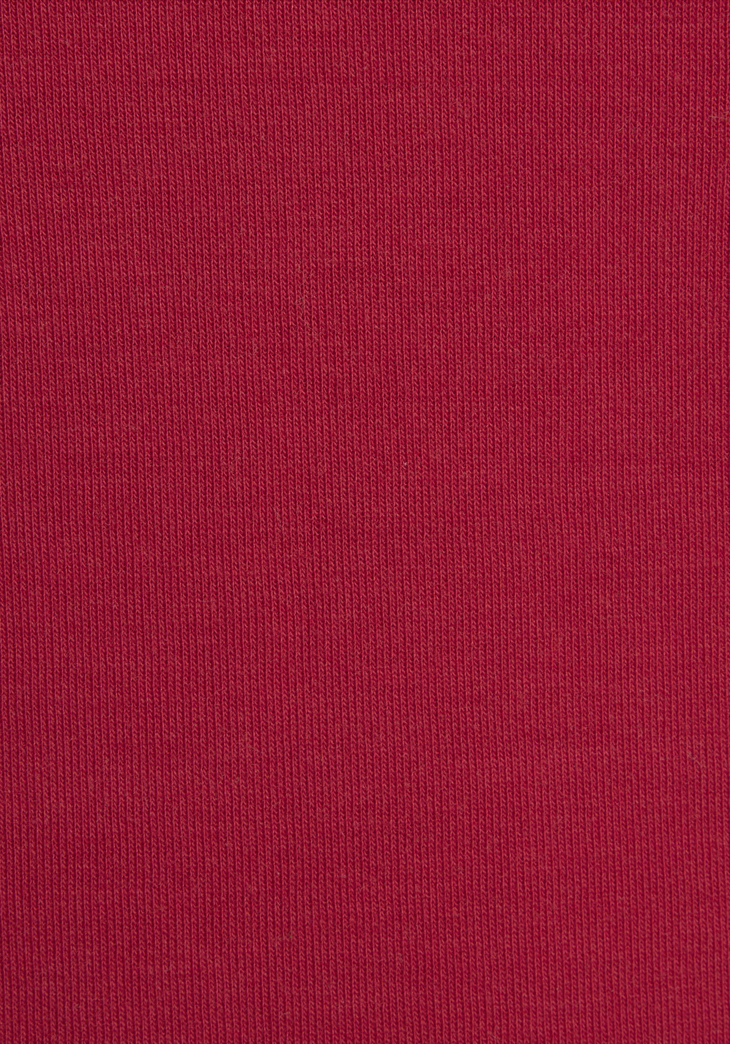 KangaROOS Sweatshirt mit Kontrastfarbenem Logodruck, rot Loungeanzug