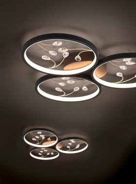 lightling LED Deckenleuchte Groover, LED fest integriert, warmweiß, dimmbar, gläserne Elemente