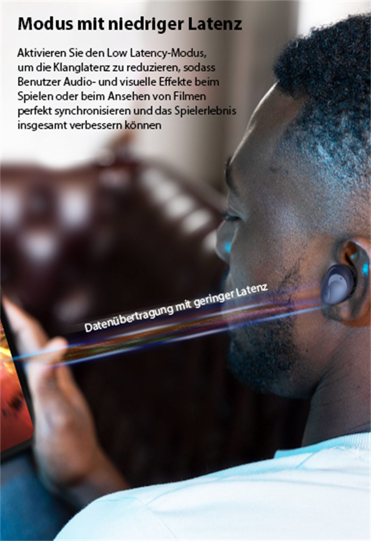 In-Ear-Kopfhörer In-Ear-Kopfhörer, Stereo-Rauschunterdrückung carefully LED-Anzeige, Schwarz Kabellose selected