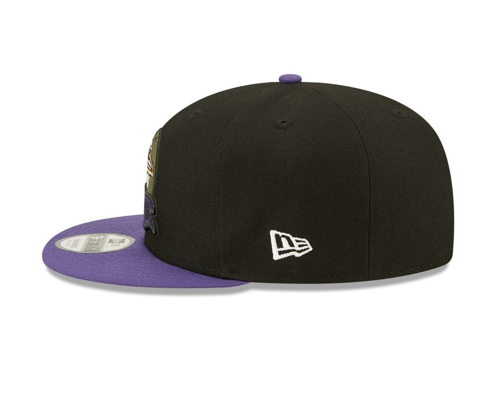 New RAVENS Snapback Service NFL Cap New 2022 Era Game to Cap Salute Snapback 9FIFTY Era BALTIMORE