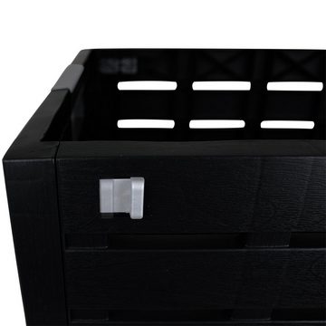 Koopman Faltbox Faltkiste 60L Schwarz Klappbox Einkaufsbox Einkaufskiste, Korb Box Kiste Klappbar Kunststoffkorb Klappkiste