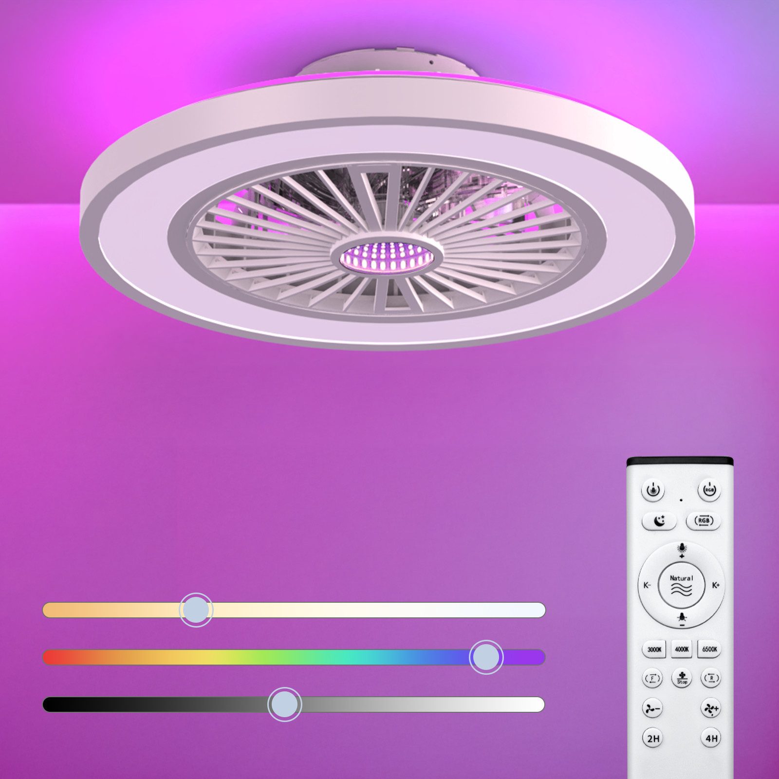 Tukrool Deckenventilator 54cm Deckenventilator mit LED günstig online kaufen
