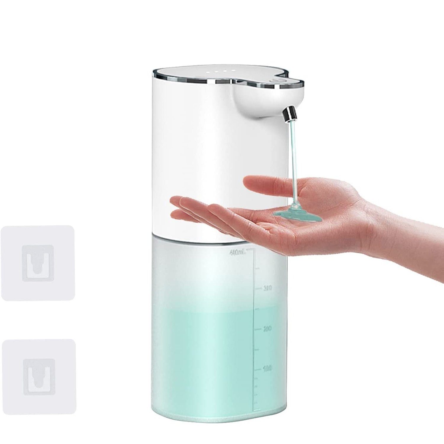 Seifenspender 400ml Wiederaufladbar Wandbefestigung mit 4 einstellbare Stufen