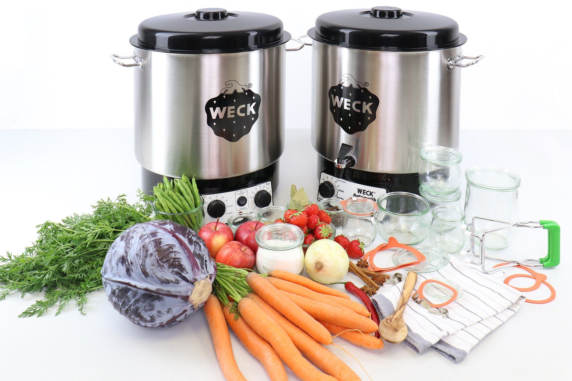 WECK Einkoch- und Glühweinautomat WECK Glühweintopf / Einkochautomat WAT 24A Edelstahl Einkochtopf