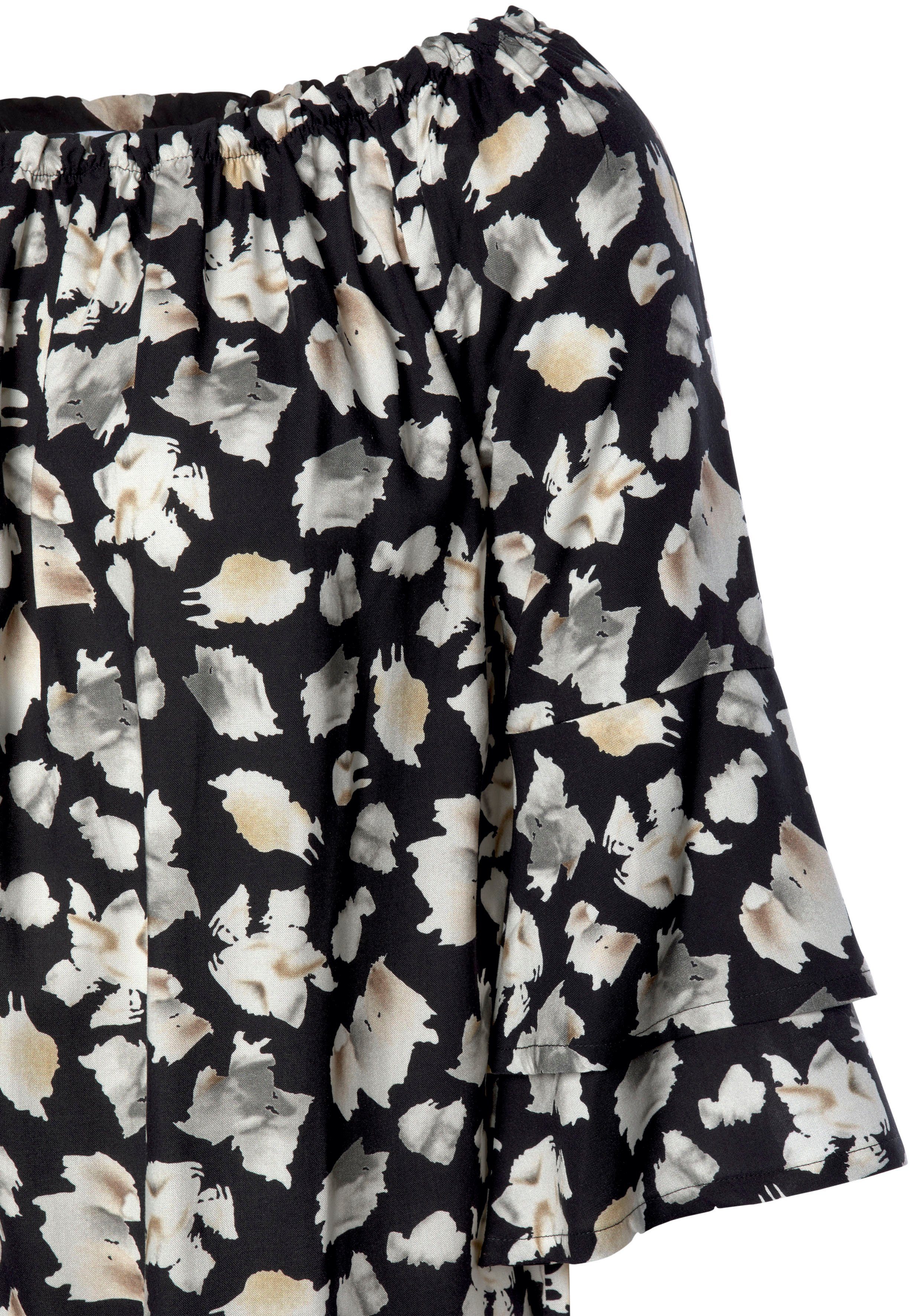 LASCANA Carmen blouse with all-over print, women's blouse, off-the-shoulder, casual