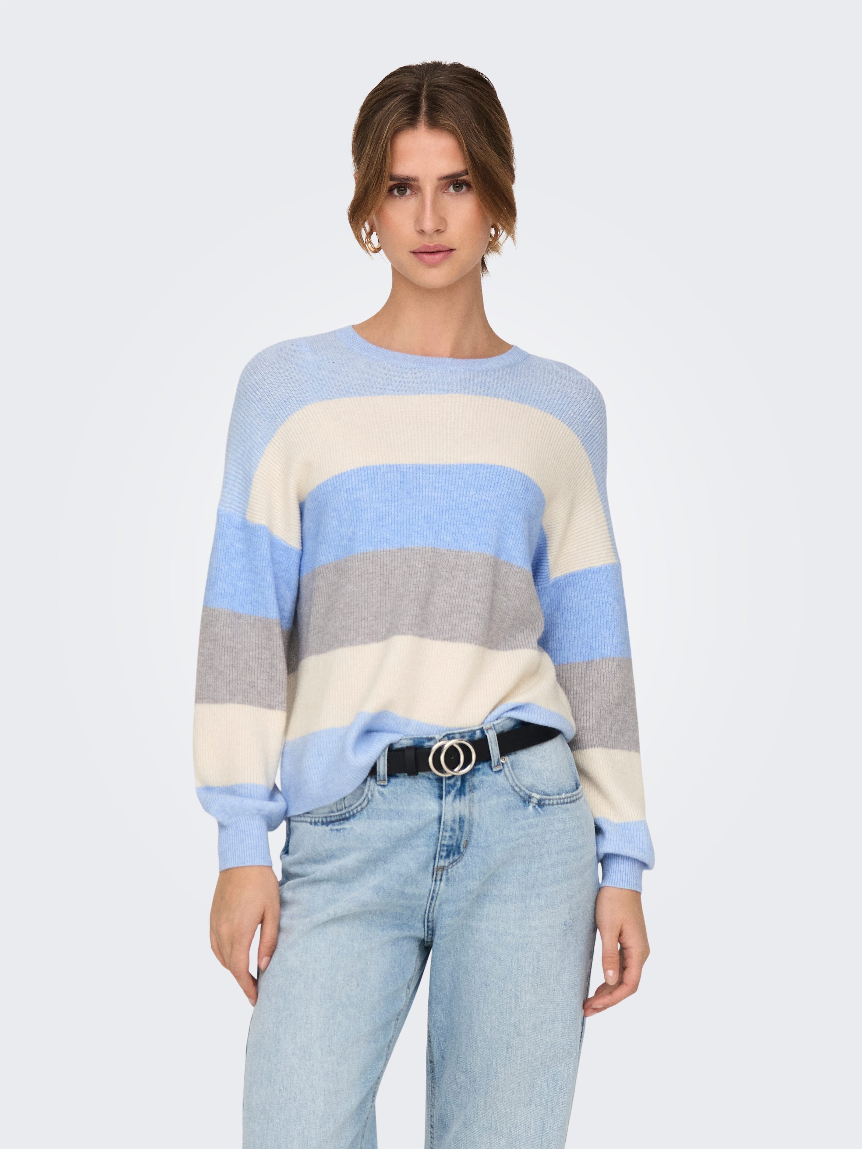 Strickpullover ONLATIA L/S STRIPE PULLOVER KNT NOOS