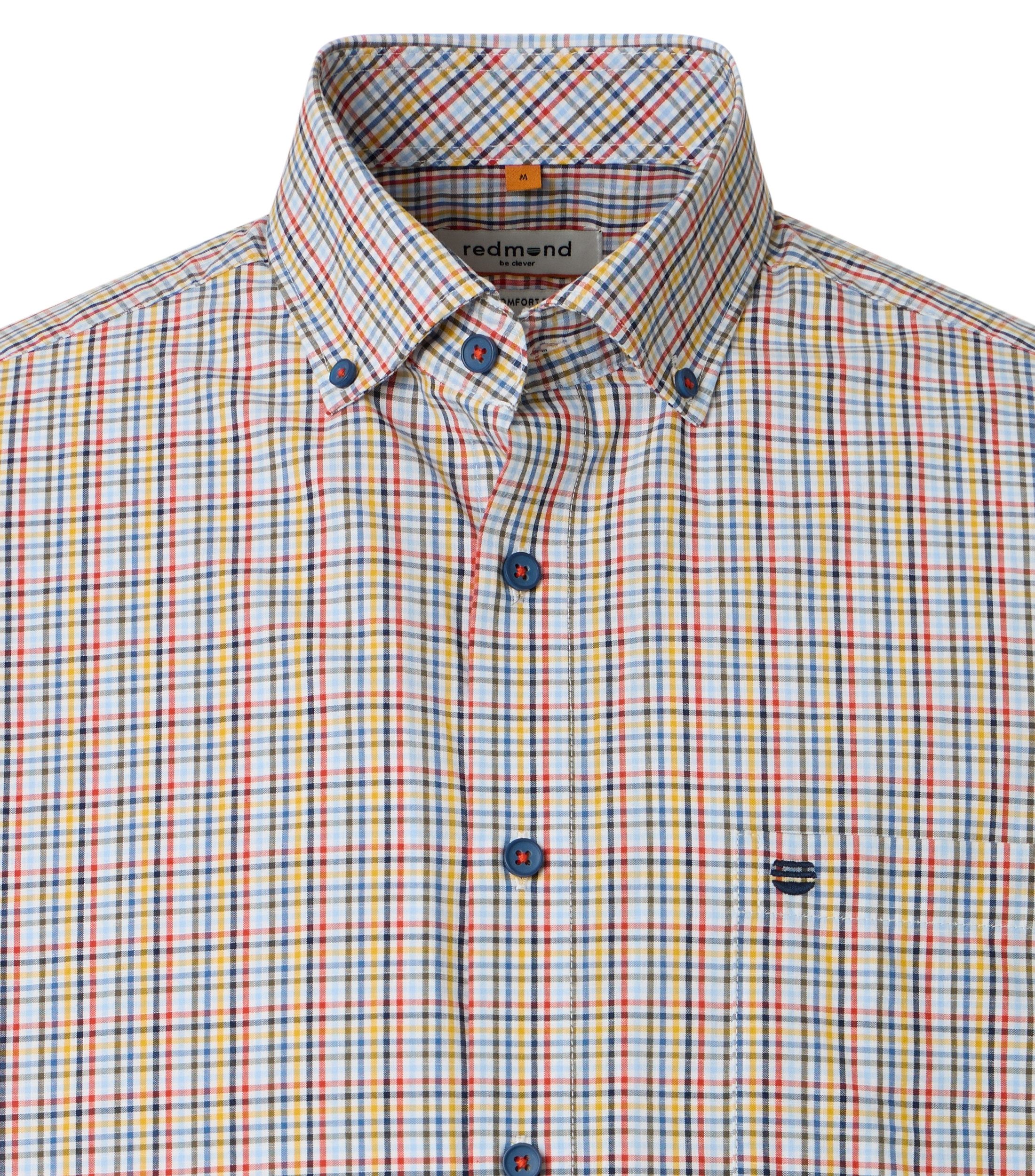 Redmond Kurzarmhemd kariert Comfort Fit