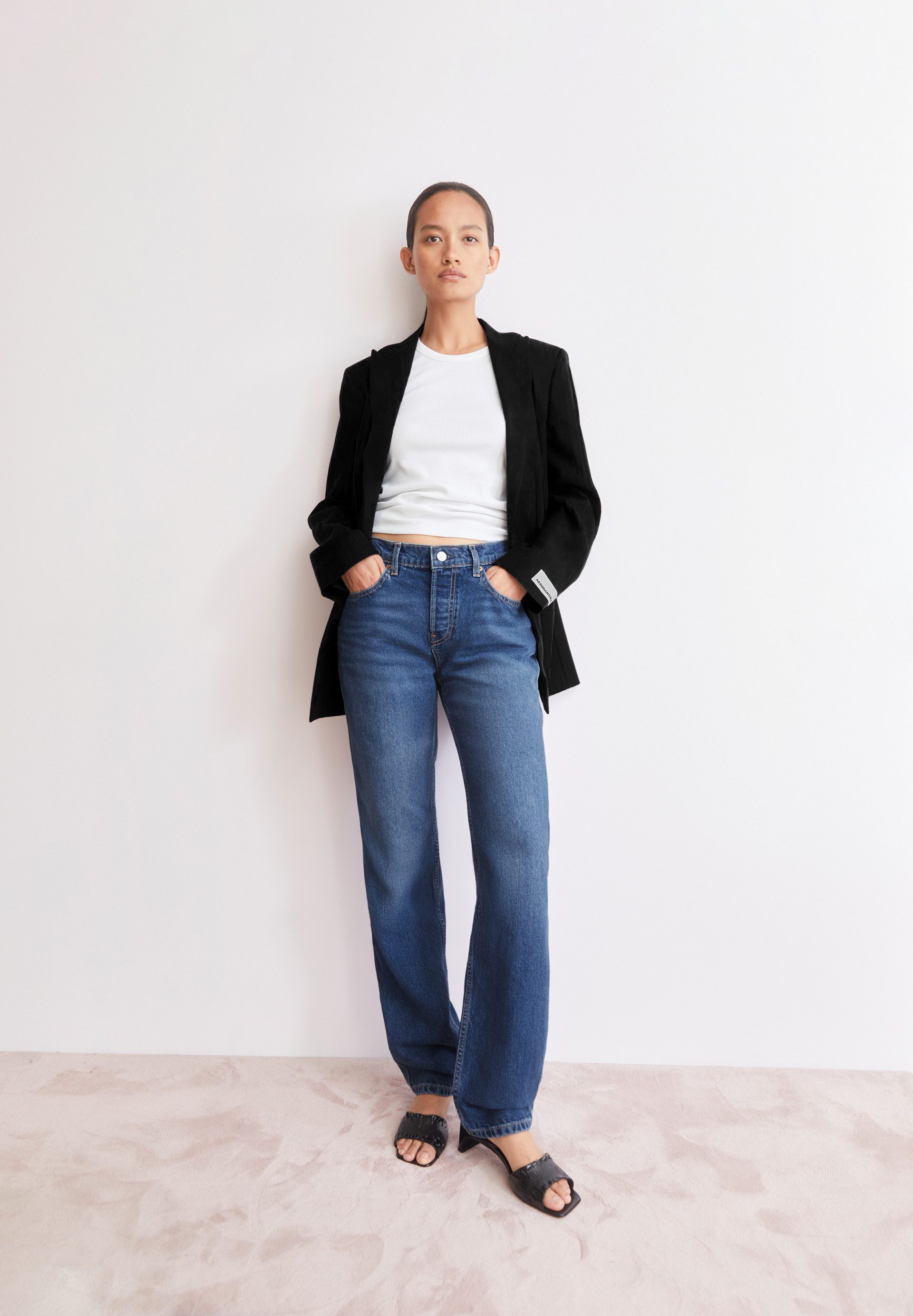Armedangels Straight-Jeans AAVELINE Straight Jeans recycelte Baumwolle (Non-Stretch, Regular Fit) Mid waist