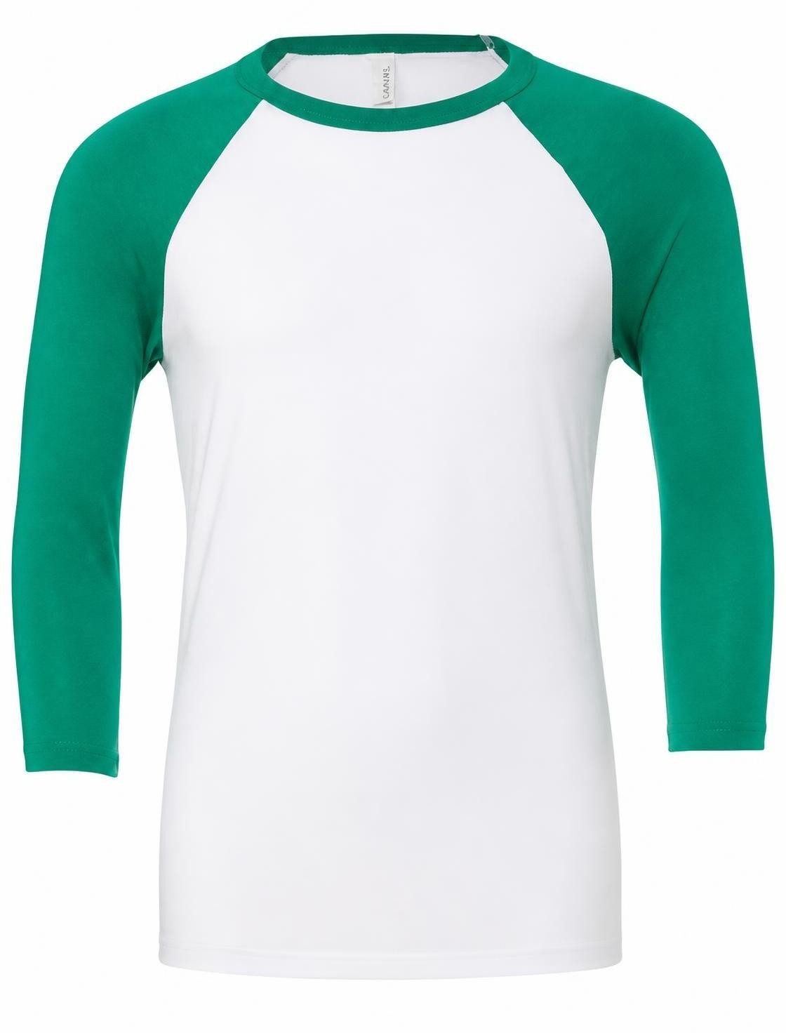 Bella + Canvas Langarmshirt Herren 3 / 4 Sleeve Baseball T-Shirt