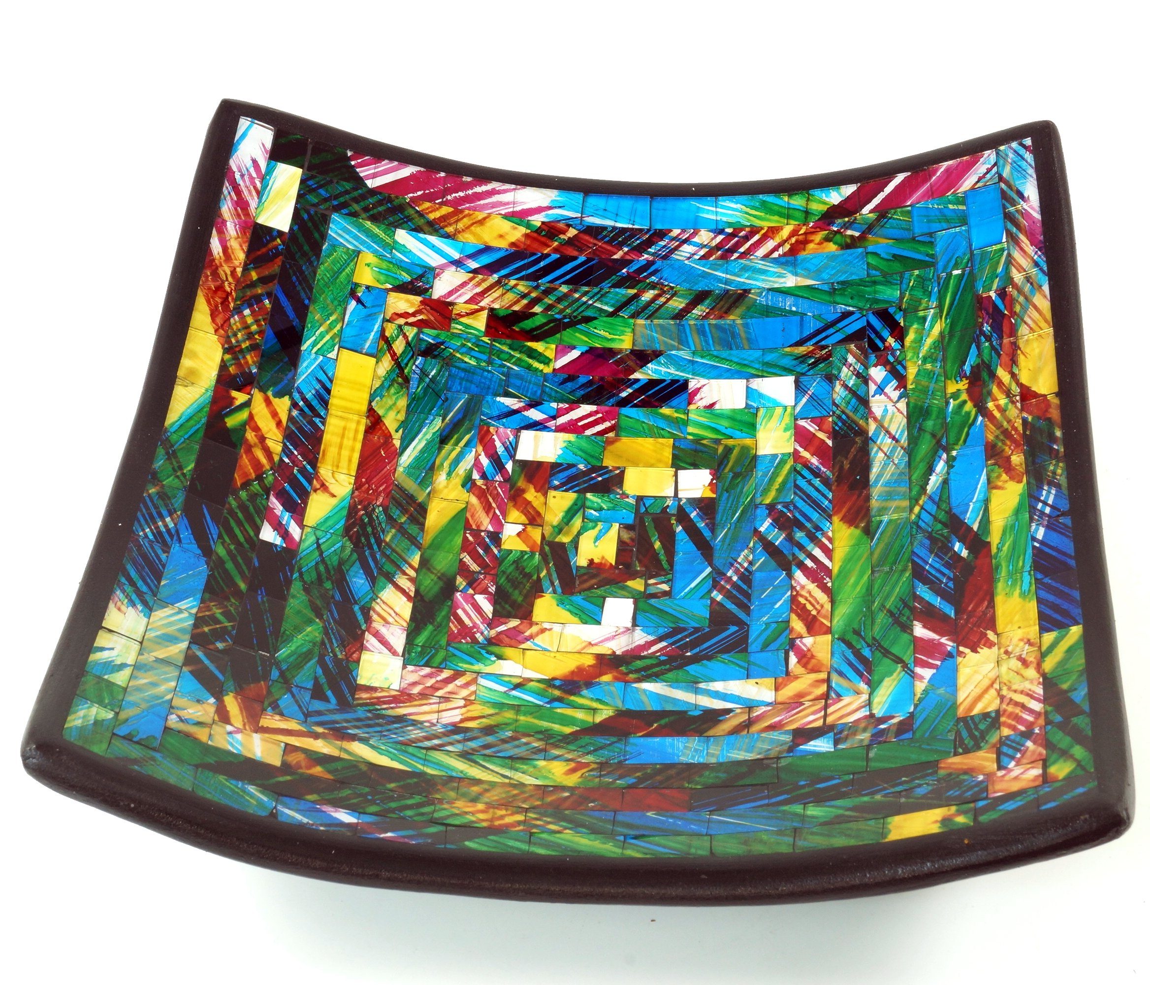 Guru-Shop Dekoschale Eckige Mosaikschale, Untersetzer, Dekoschale,..