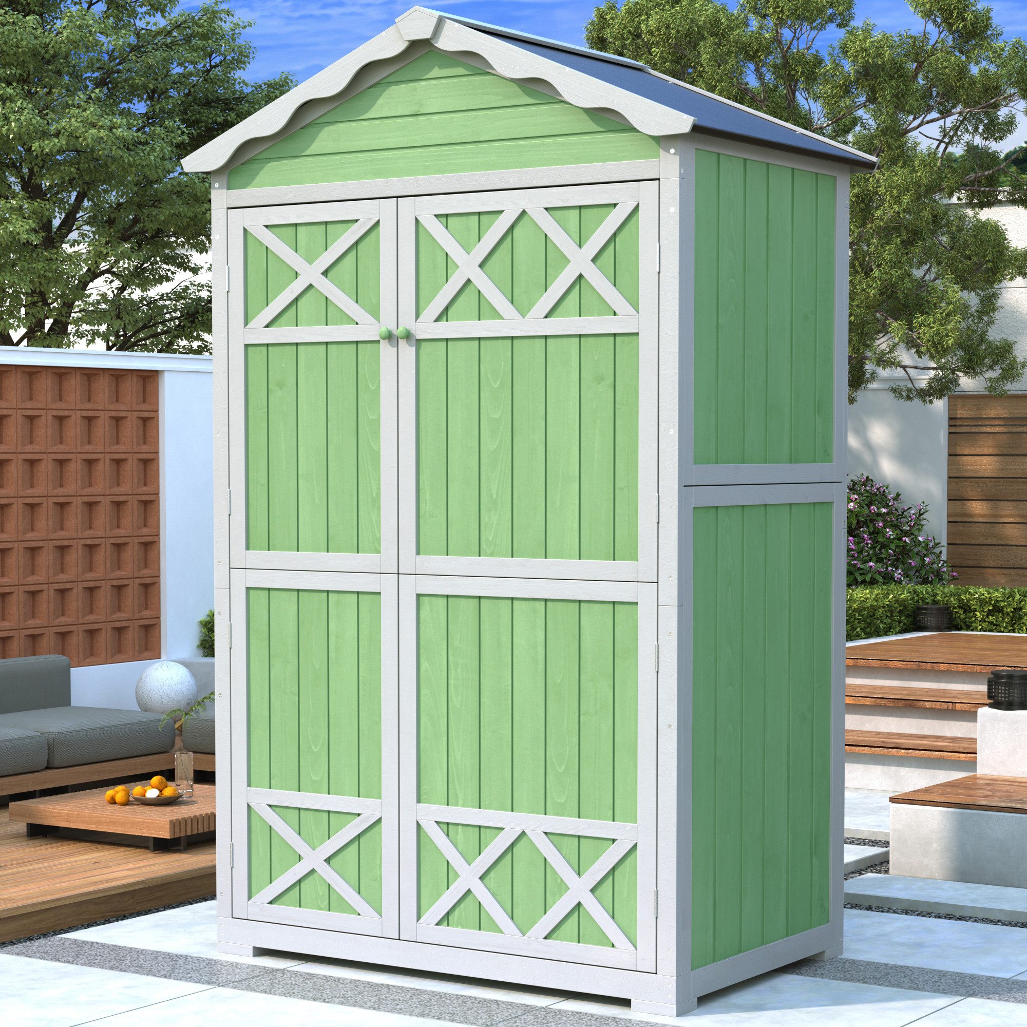 HAUSS SPOLE Geräteschrank Gartenmöbel Aufbewahrungsschuppen, Werkzeughaus f günstig online kaufen