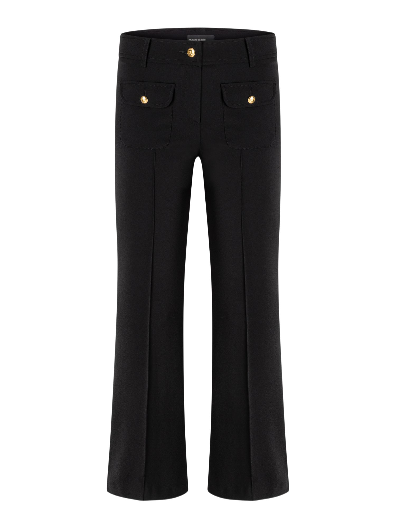 Cambio Stoffhose schwarz, Casual, Polyamid, Unifarben, Flared Fit, Mittel
