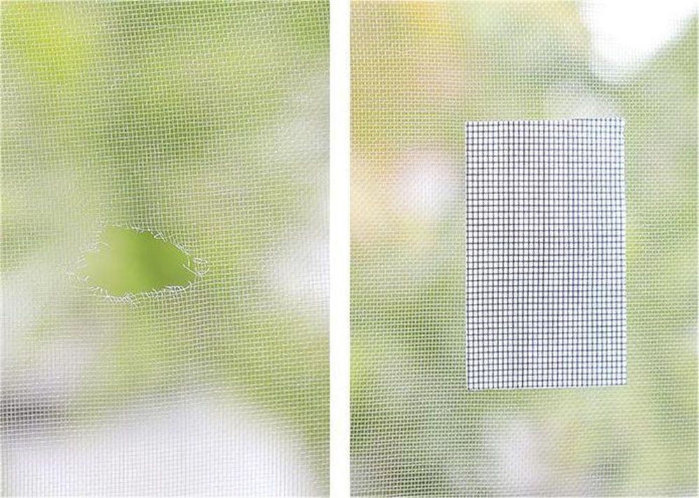 Rouemi reparierbar selbstklebend Anti-Mücken-Netzvorhang, Insektenschutz-Vorhang Weiß