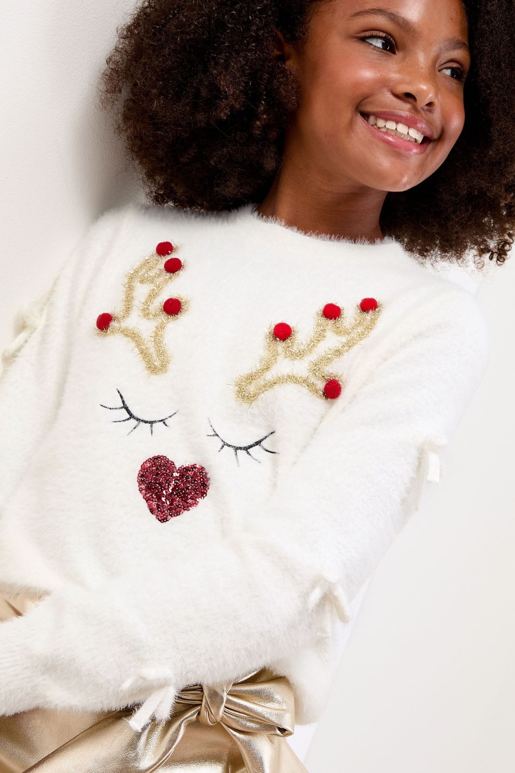 LIPSY Rundhalspullover Lipsy Weihnachten Strickpullover (1-tlg)