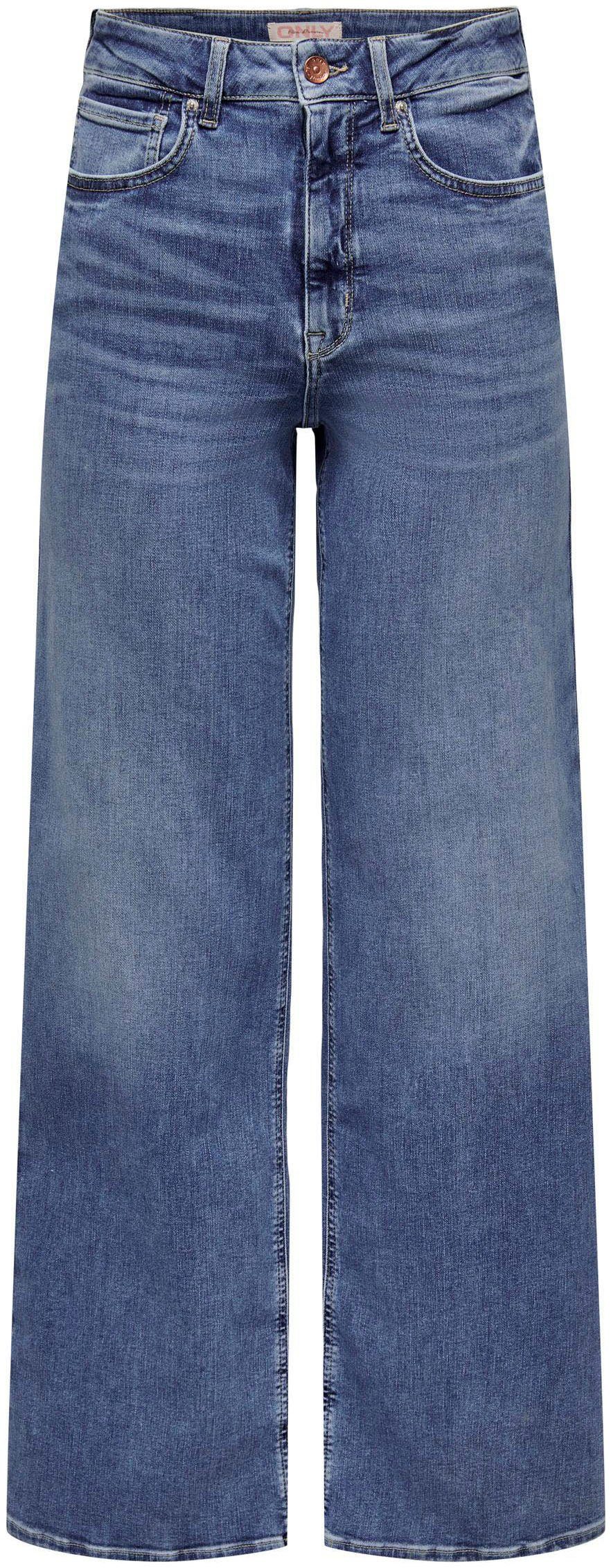 High-waist-Jeans ONLMADISON BLUSH HW WIDE DNM CRO372 NOOS