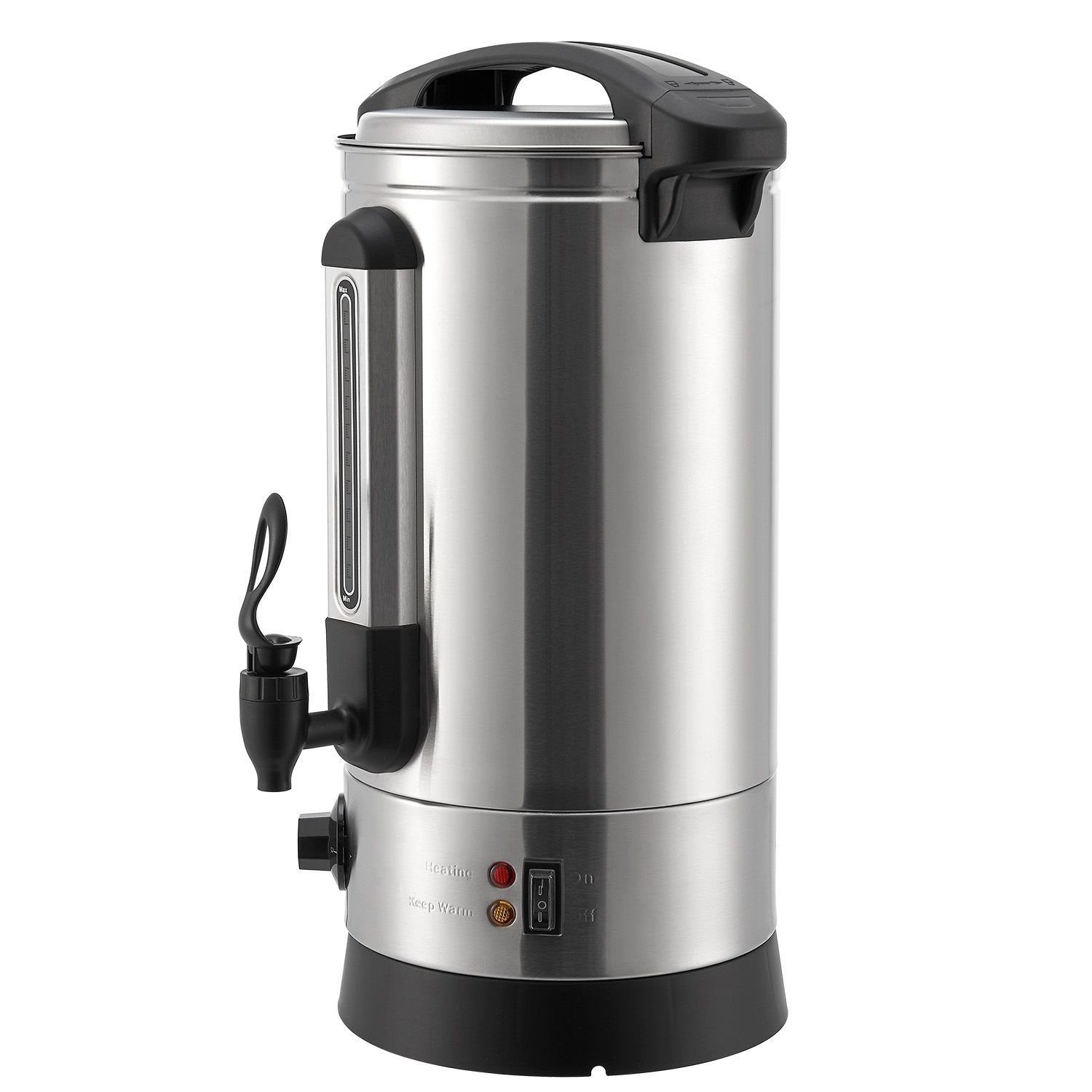 Juskys Heißgetränke- und Glühweinautomat Teramo, 1500 W, 10 Liter, Zapfhahn, Thermostat, Überhitzungsschutz, Füllstandsanzeige