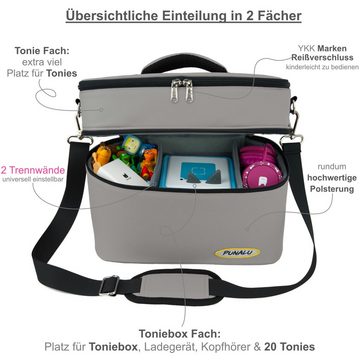 PUNALU Aufbewahrungstasche Große Tasche für Toniebox, Tonies Hörfiguren, Toniebox Tasche, mit abnehmbaren Schultergurt