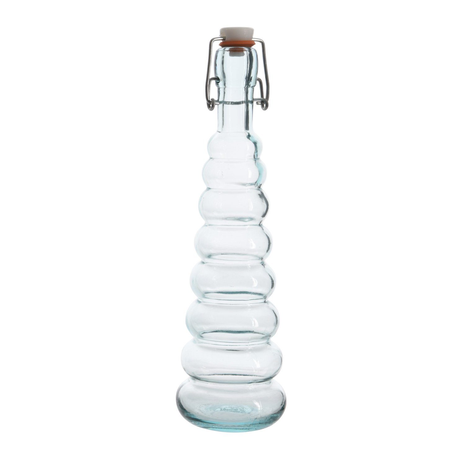 MARELIDA Trinkflasche Glasflasche Bügelverschluss Recyclingglas 410ml Vorratsflasche