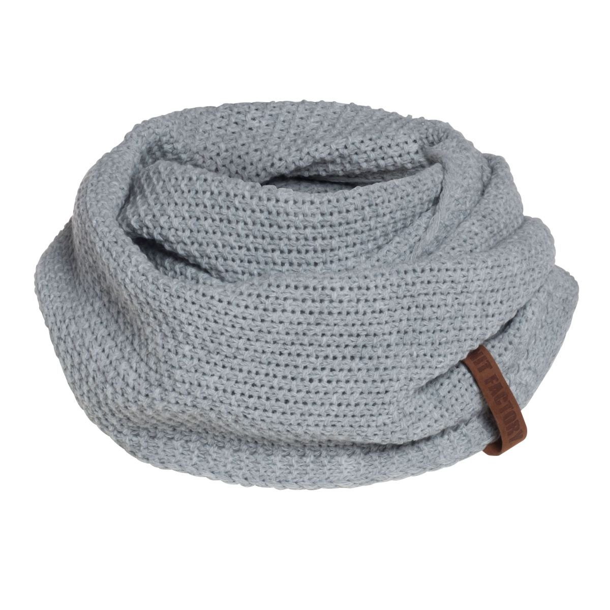 Knit Factory Schal Coco Schals Strickware Size Umhängetuch Grau, (1-St), One Schal Strickschal Glatt Tuch