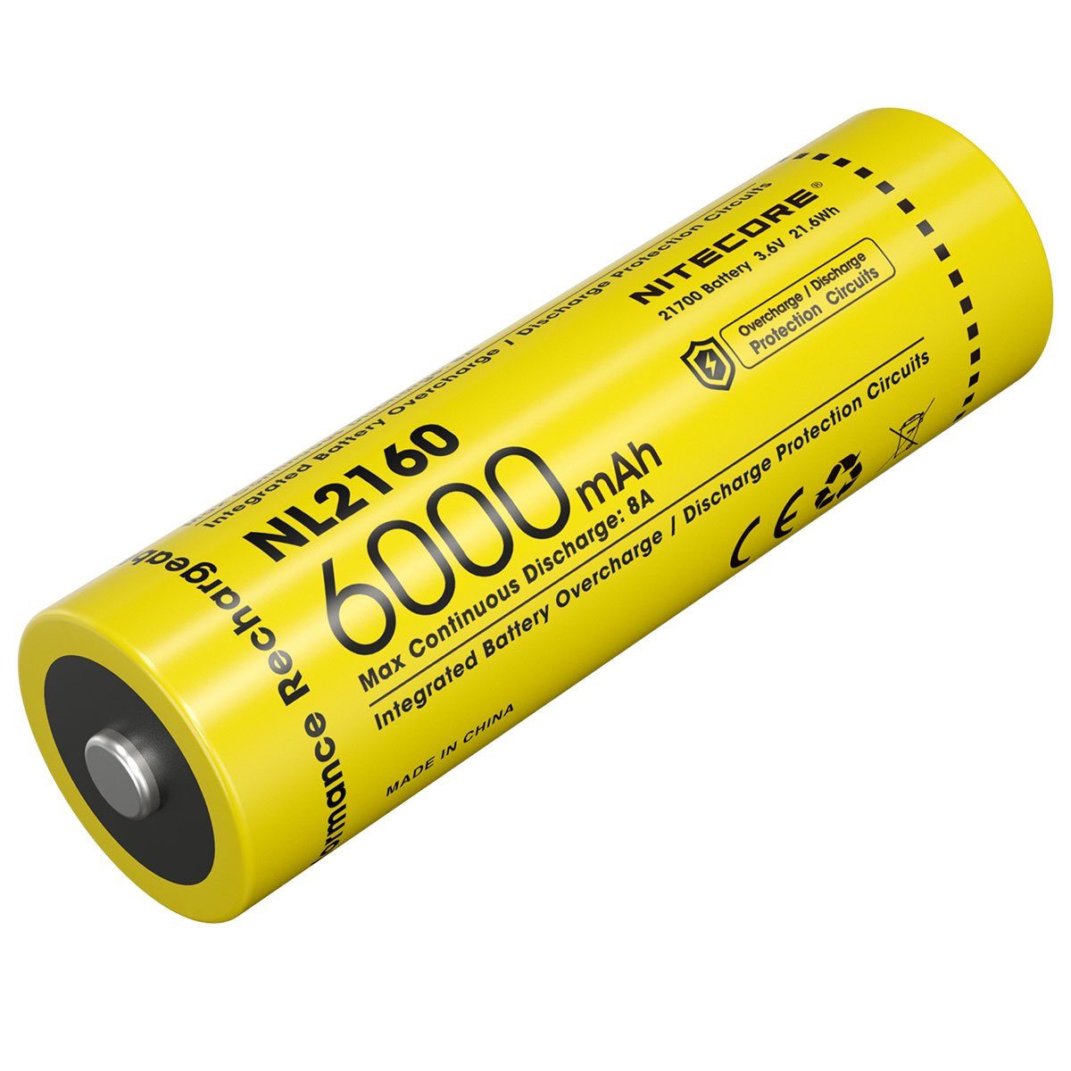 Nitecore NL2160 21700 Li-Ion Akku 3,6V 6000mAh Akku