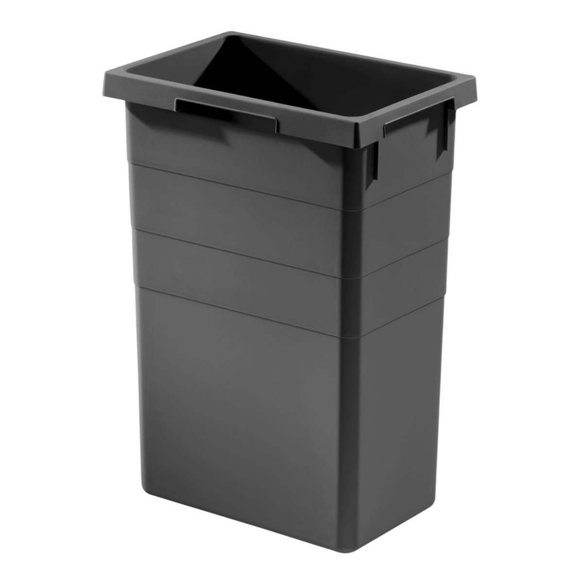 Hailo Einbaumülleimer Hailo Inneneimer 1132999 dunkelgrau 38 Liter 378 x 261 x 522 mm