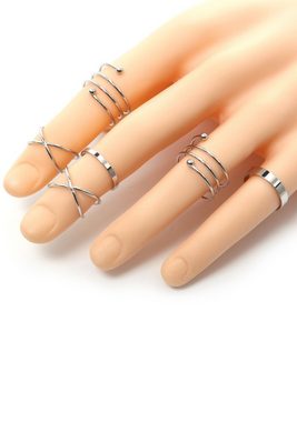 Firetti Ring-Set im teilweise mehrreihigen Design (Set, 6-tlg), mit Zirkonia (synth)