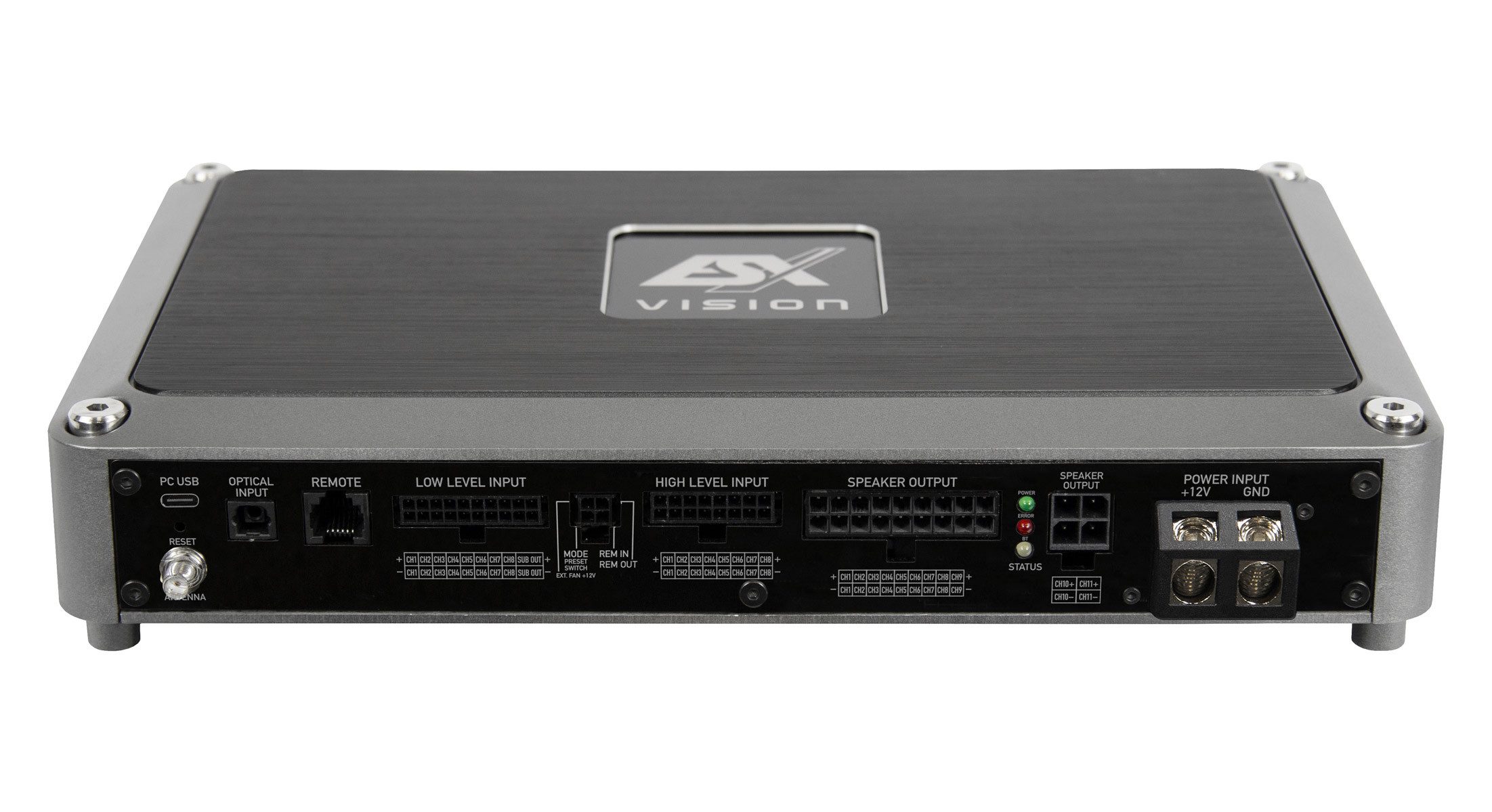 ESX VISION VE1300.11SPv2, 11-Kanal Class D Verstärker mit 12 DSP Endverstärker (Anzahl Kanäle: 11)