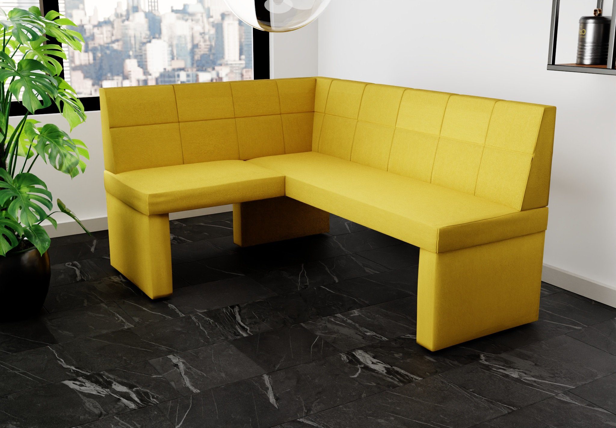 Fun Möbel Eckbank Eckbank Küchenbank Bank „BLAKE“ Größe 168 x128cm