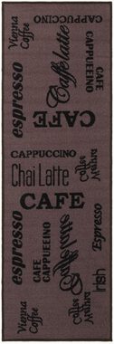 Küchenläufer Espresso, Andiamo, rechteckig, Höhe: 5 mm, mit Schriftzug, rutschhemmend, Küche