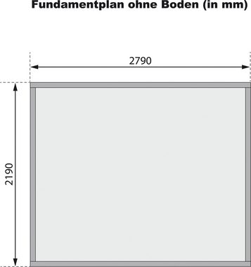 Karibu Gartenhaus "Luma 3", BxT: 297x237 cm, naturbelassen oder anthrazit