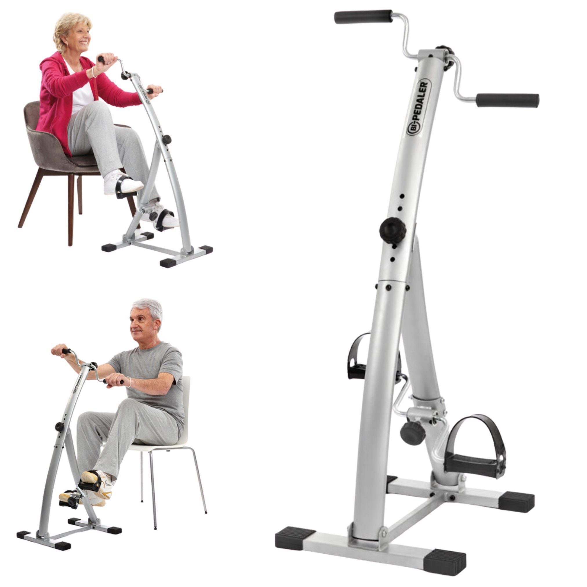 Gymform® Heimtrainer Bi Pedaler (mit oder ohne Computer, mit  Magnetarmband), Bewegungstrainer für Senioren, Arme und Beine, Sport im  sitzen