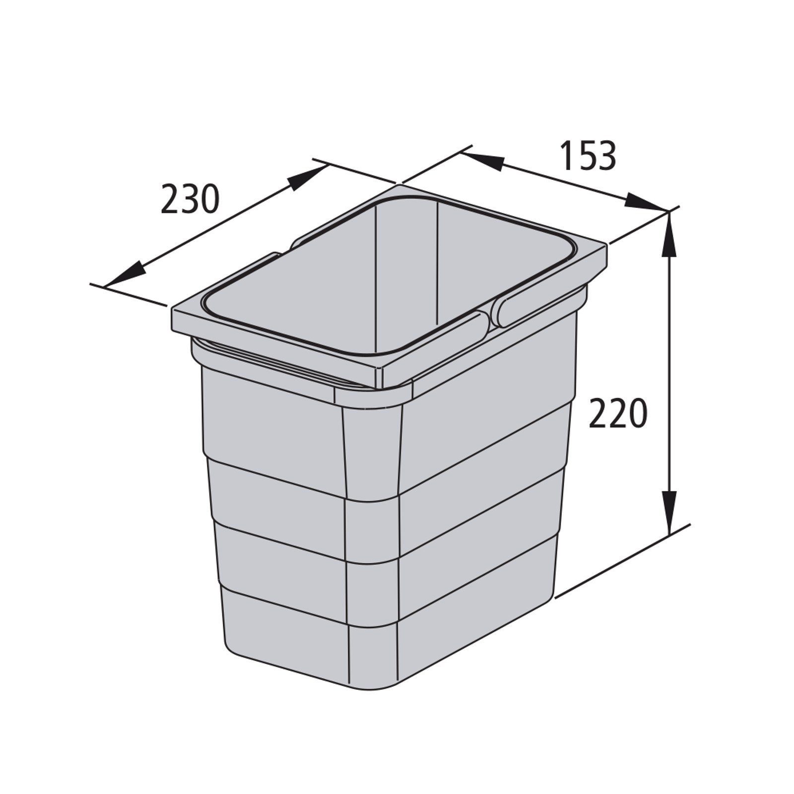 17 Abfalleimer Mülltrennsystem Abfallsammler Mülleimer 8 7 eins2vier Liter, / 15 oder 12 5,5 / SO-TECH® / /