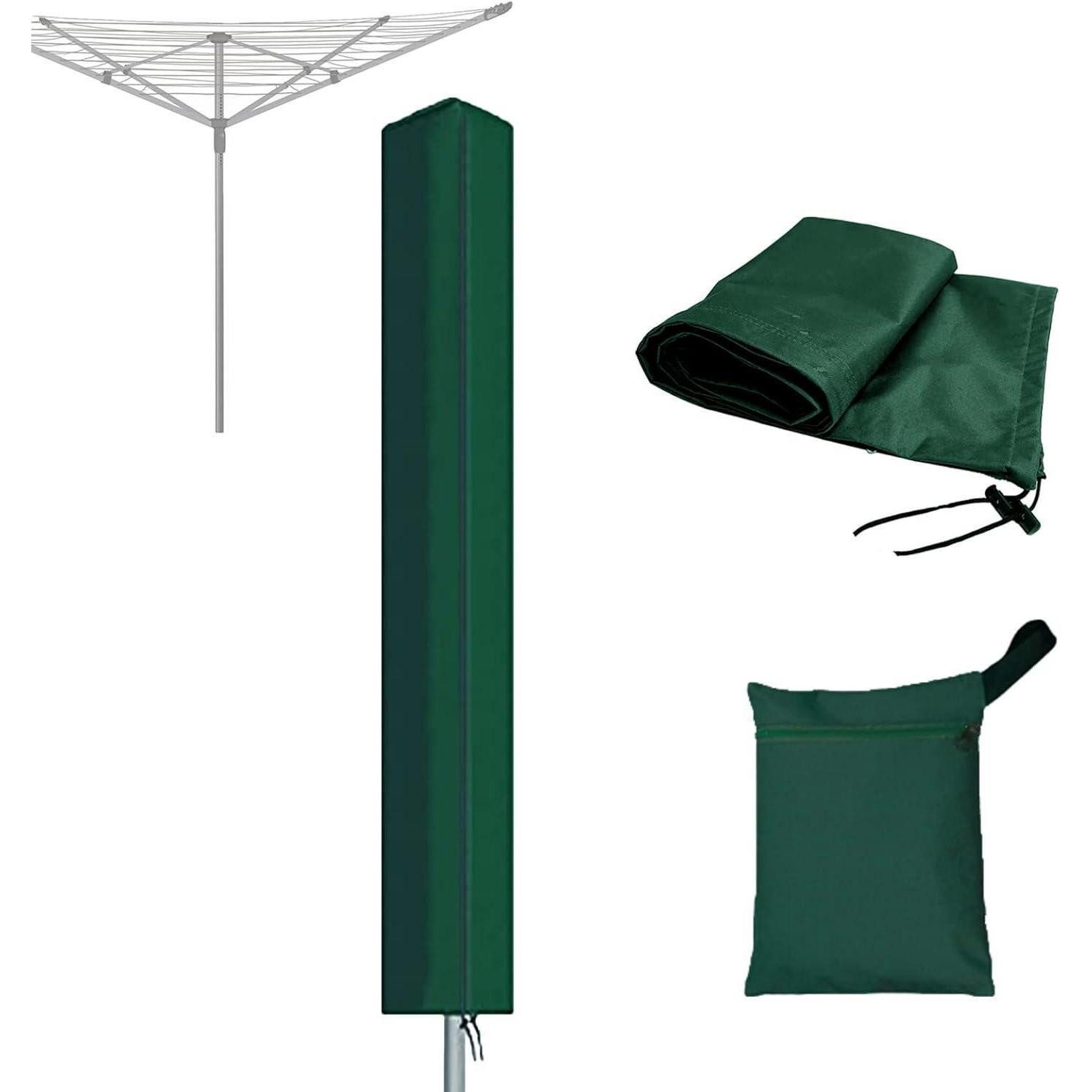 LuxusKollektion Wäschespinne Wäschespinne Abdeckung Wasserdicht Winddicht Grün 16x16x165cm