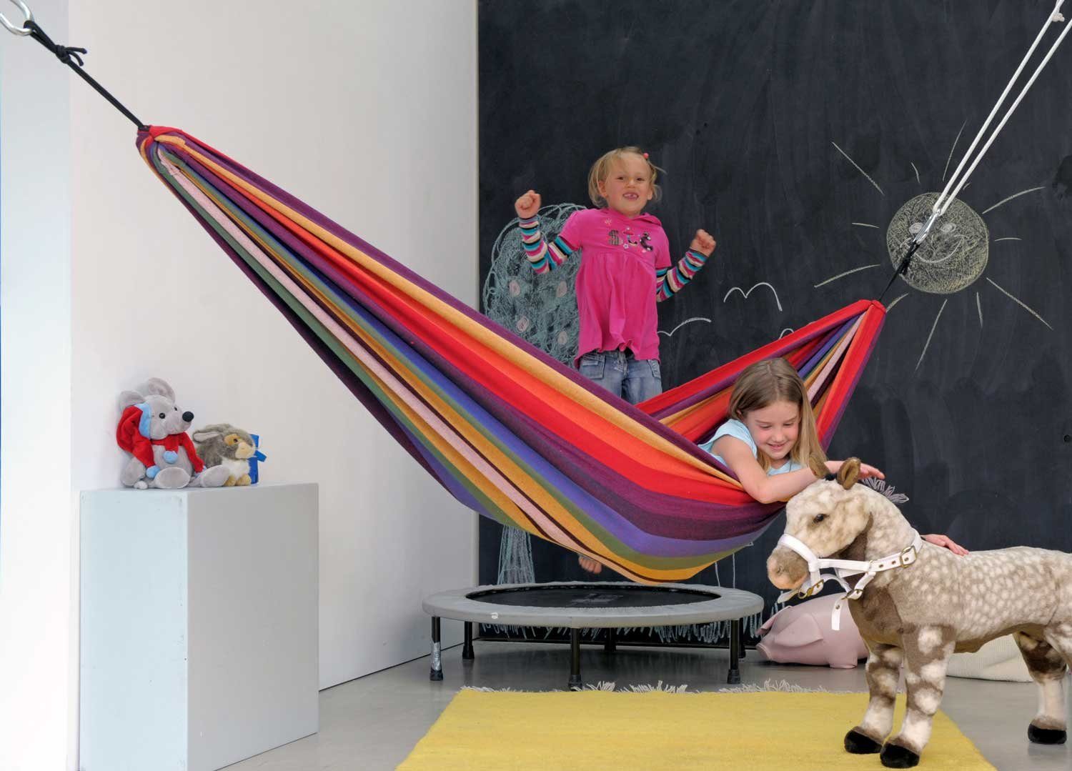 Amazonas Hängematte Kinderhängematte Chico rainbow, belastbar bis max 80 kg, UV-beständig