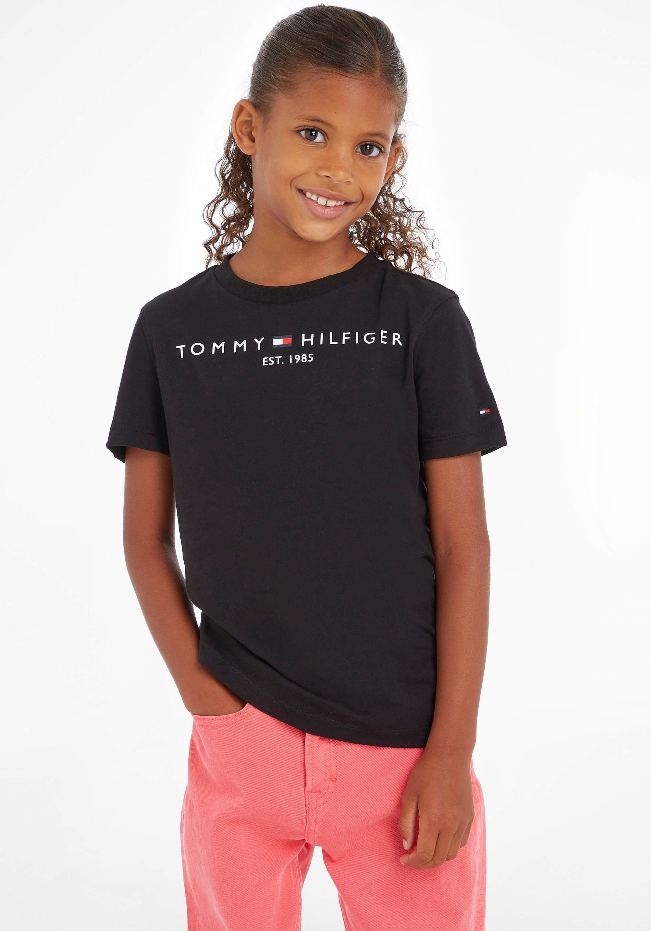 ESSENTIAL TEE (Bio-Baumwolle) Hilfiger Jungen Single aus für Baumwolle Reiner und Jersey Mädchen, Tommy T-Shirt