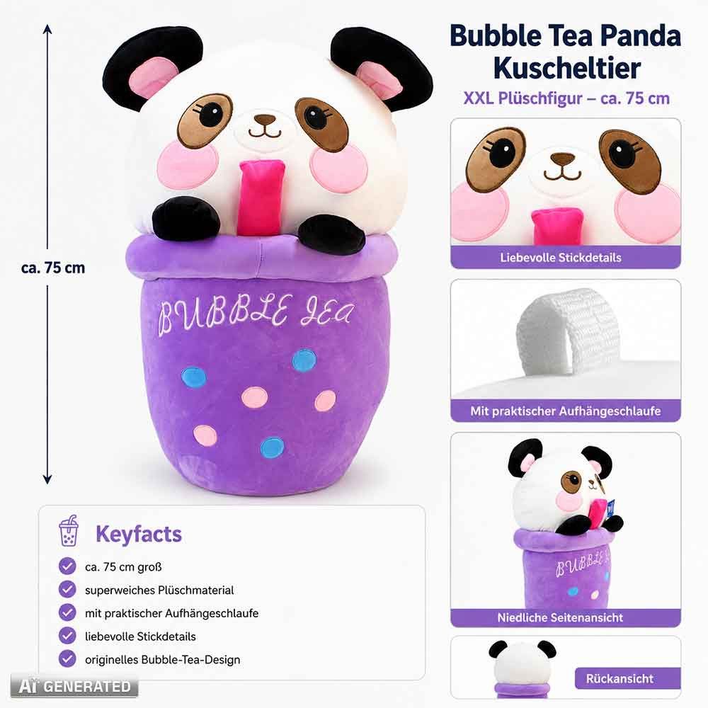 PMS Kuscheltier Kawaii Tier in XXL Bubble Tea Kuscheltier - ca. 75 cm (1-St)