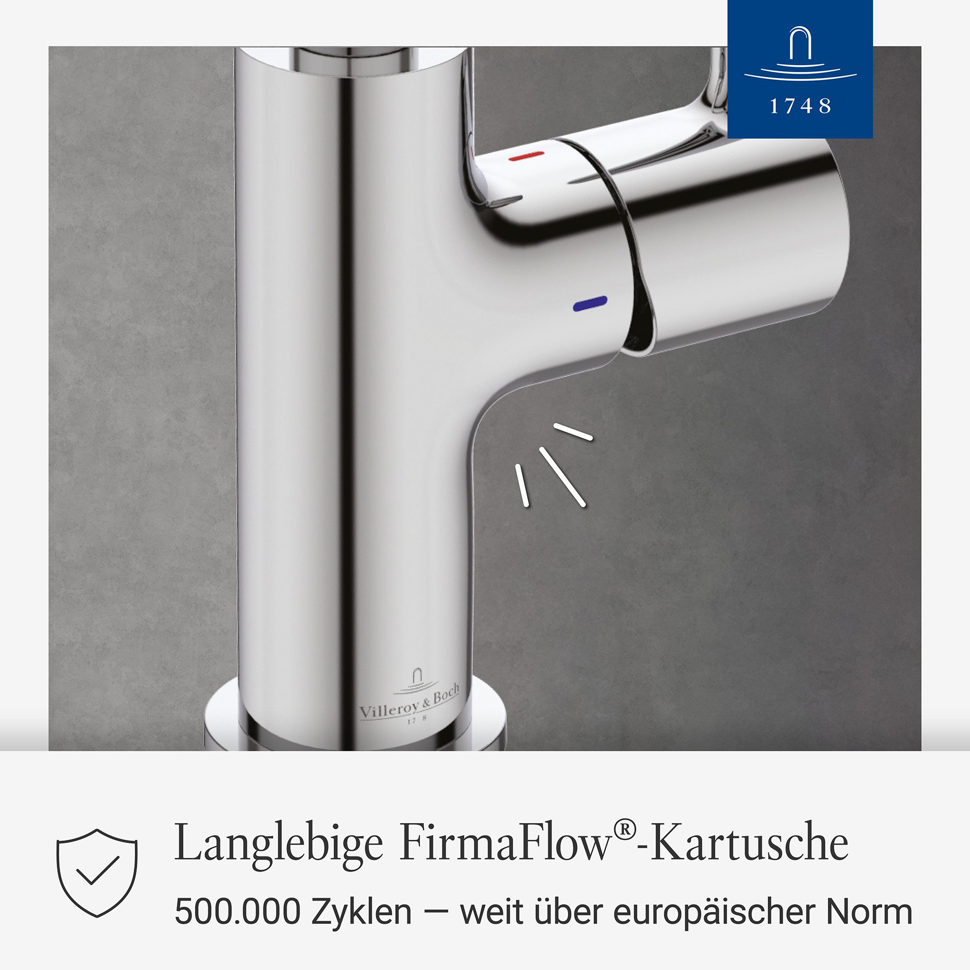 Villeroy & Boch Küchenarmatur Variaro FirmaFlow® Kartusche, 360° schwenkbarer Auslauf, Schnellmontagesystem