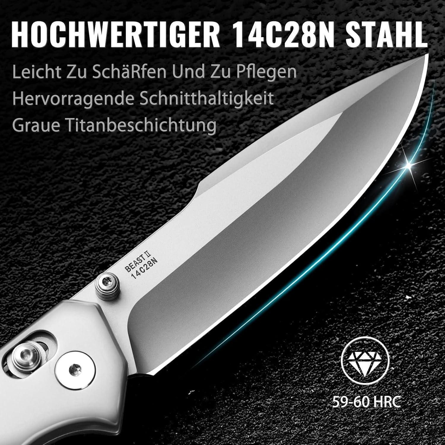 LuxusKollektion Allesschneider Premium Taschenmesser Klappmesser D2 Stahl 23,5cm Einhandmesser