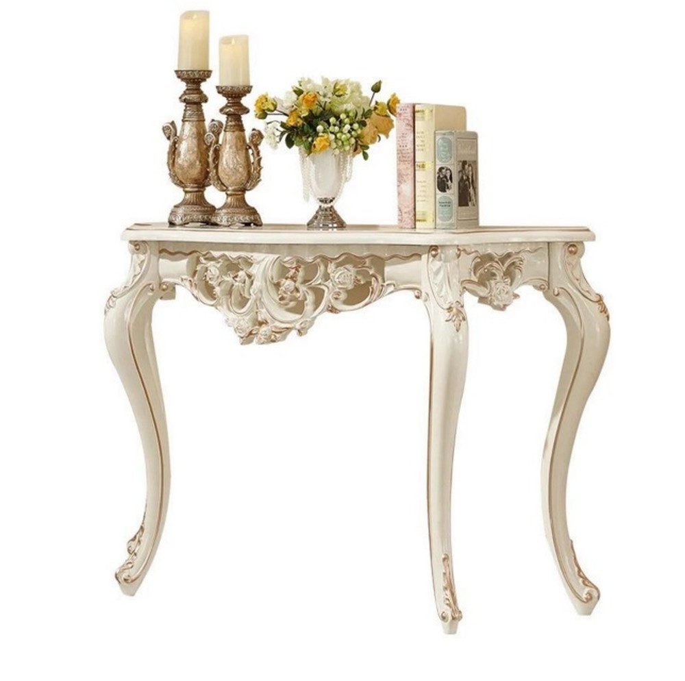 JVmoebel Konsolentisch Weißer Konsolentisch Stilvoll Holz Tisch für Wohnzimmer, Made in Europa